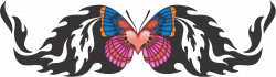tribal butterfly tattoo colored 47 decal