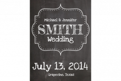 Chalkboard Style Wedding Sign – SignitUp.com
