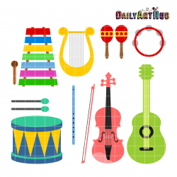 Musical Instruments Clip Art Set – Daily Art Hub – Free Clip Art ...