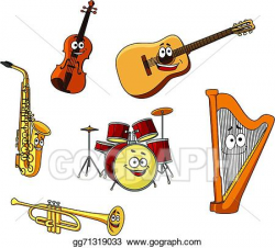 Vector Illustration - Set of classic musical instruments ...