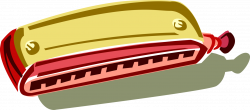 Harmonica Mouth Organ - Vector Image