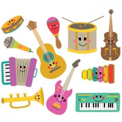 Musical Instruments Clipart & Vector Set | Clipart for ...
