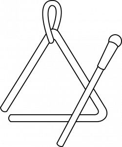 28+ Collection of Triangle Instrument Clipart Black And White | High ...