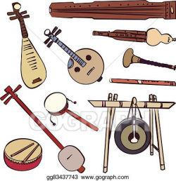 EPS Vector - Chinese traditional musical instruments. Stock ...