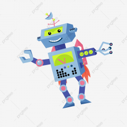 A Cartoon Cute Intelligent Robot, One, Cartoon, Lovely PNG ...