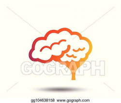 EPS Illustration - Brain sign icon. intelligent smart mind ...