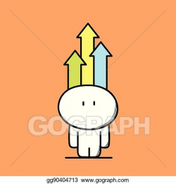 Vector Stock - Cute man with arrows. Clipart Illustration ...