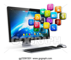 Stock Illustration - Computer applications and internet ...