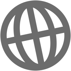 OnlineLabels Clip Art - Icon: Internet / Globe - Grey
