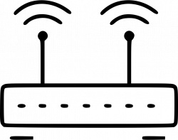 Wireless Router Connect Internet Wifi Antennas Access Svg Png Icon ...