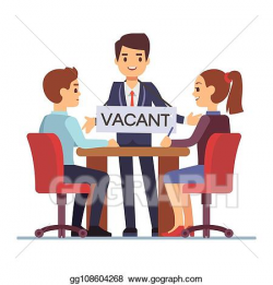 Vector Art - Job interview with hr managements man with ...