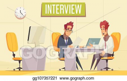 Vector Art - Office interview job background. Clipart ...