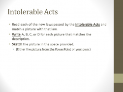 Intolerable Acts & Taxation Foldable - ppt video online download