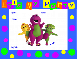 FREE Barney Birthday Party Invitation | barney | Pinterest | Barney ...