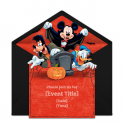 Free Mickey Mouse Halloween Invitations | Pinterest | Mickey mouse ...