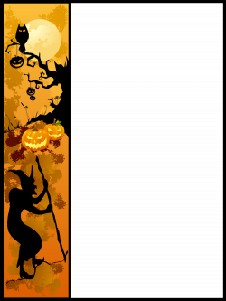 A Halloween Page Divider | Clip art, Clipart images and Witches