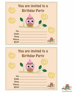 Free Printable Owl Birthday Party Invitations