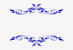 Decorative Line Gold Clipart Swirl - Royal Blue Design For ...