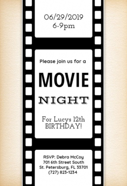 Movie Night Invitation Template (Free) | Greetings Island