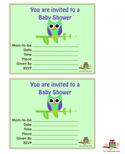 11 Free printable Owl Baby Shower Invitations