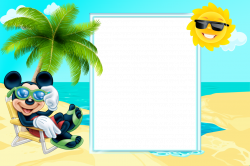 FREE Mickey Mouse Summer Birthday Invitations | Mickey mouse ...