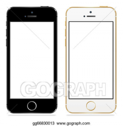Vector Art - Apple iphone 5s black and white. Clipart ...