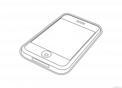 Iphone Outline Clipart - ClipartBlack.com
