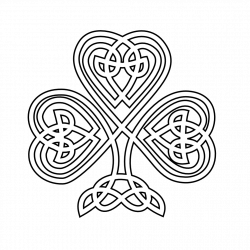 clipartist.net » Clip Art » celtic shamrock black white line flower ...