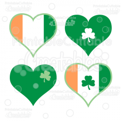 Irish Hearts FREE SVG Cut File & Clipart Set for Silhouette ...