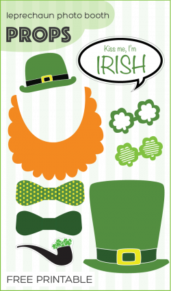 free printable St. Patrick's Day leprechaun photo booth props | www ...