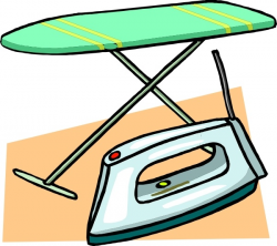 Ironing Board And Iron clip art Free vector in Open office ...