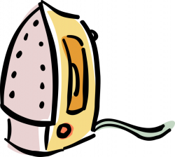 Electric Clothes Iron - Vector Image