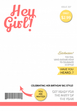 Hey Girl Magazine Cover - Free Printable Birthday Invitation ...