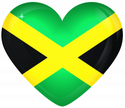 Jamaica Large Heart Flag | Gallery Yopriceville - High-Quality ...