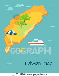 EPS Illustration - Taiwan map cartography. chinese island in ...