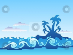 Cartoon Ocean Waves | and waves stock vector clipart ...