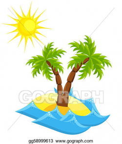 EPS Illustration - Summer island. Vector Clipart gg58999613 ...