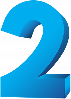 Blue Number Two Transparent PNG Clip Art Image | Gallery ...
