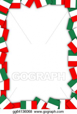 Stock Illustration - Italy flag border. Clipart ...