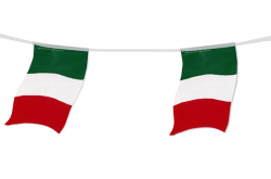 Italian Large Flag Bunting 4m - Clip Art Library