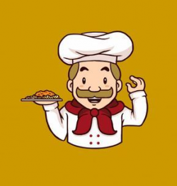 chef mascot logo holding Italian pasta Premium Vector | koki ...