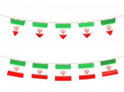 Rows of flags. Illustration of flag of Iran