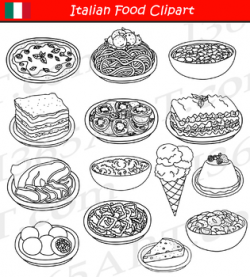Italian Food Clipart Set