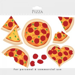 Pizza clipart - pizza clip art, slices, heart, cheese, pepperoni, Italian  food