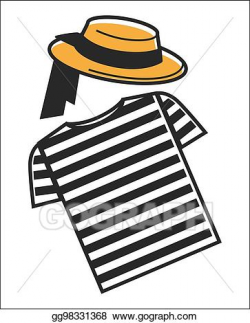 Vector Art - Italy or venice gondolier shirt and hat symbols ...