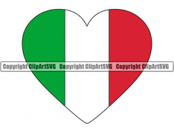 Italy Italian Italia Heart Shaped World National Nation Flag Logo Art .JPG  .PNG Clipart Clip Art Design Graphic Download Printable File