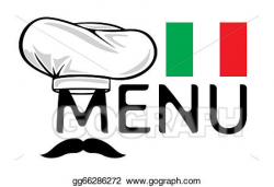 Vector Art - Italian menu design. Clipart Drawing gg66286272 ...
