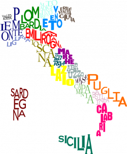 Italy map with Regions' Name | I T A L I A A M O R E MIO ...