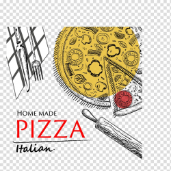 Pizza Italian cuisine Illustration, Homemade pizza ...