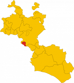 map Of Comune Of Delia Province Of Caltanissetta Region Sicily Italy ...